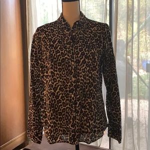 NWT JCREW leopard top!